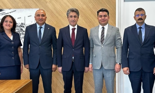 GÜDÜL İLE PEKTAŞ, HALKBANK MALATYA BÖLGE KOORDİNATÖRÜ YİĞİT'E 'HAYIRLI OLSUN' ZİYARETİNDE BULUNDU
